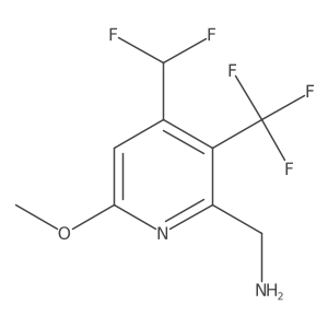 2-(Aminomethyl)-4-(difluoromethyl)-6-methoxy-3-(trifluoromethyl)pyridine结构式