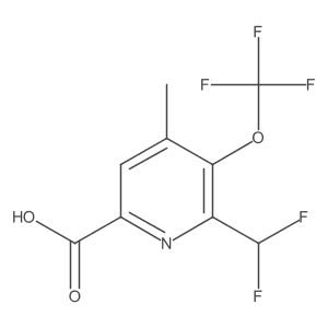 2-(Difluoromethyl)-4-methyl-3-(trifluoromethoxy)pyridine-6-carboxylic acid Structure