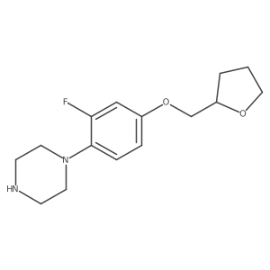 1-[2-Fluoro-4-(oxolan-2-ylmethoxy)phenyl]piperazine Structure