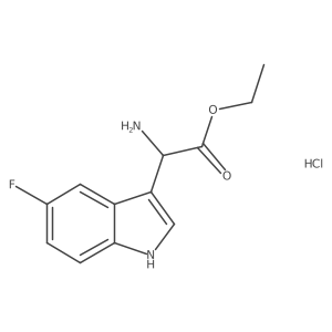(S)-Ethyl 2-amino-2-(5-fluoro-1H-indol-3-yl)acetate hydrochloride Structure