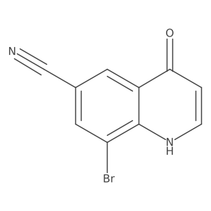 8-Bromo-4-hydroxyquinoline-6-carbonitrile结构式