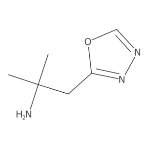 1,1-Dimethyl-2-(1,3,4-oxadiazol-2-YL)ethylamine结构式