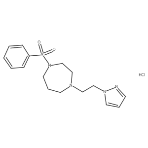 1-(2-(1H-pyrazol-1-yl)ethyl)-4-(phenylsulfonyl)-1,4-diazepane hydrochloride Structure