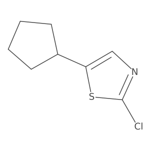2-Chloro-5-cyclopentylthiazole结构式