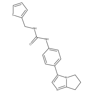 1-(4-(6,7-dihydro-5H-pyrrolo[1,2-a]imidazol-3-yl)phenyl)-3-(thiophen-2-ylmethyl)urea Structure