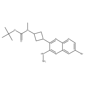 Tert-butyl (1-(7-bromo-2-hydrazinylpyrido[2,3-b]pyrazin-3-yl)azetidin-3-yl)(methyl)carbamate Structure