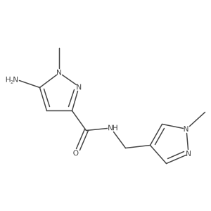 5-amino-1-methyl-N-[(1-methyl-1H-pyrazol-4-yl)methyl]-1H-pyrazole-3-carboxamide结构式