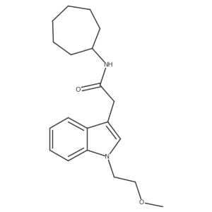 N-cycloheptyl-2-[1-(2-methoxyethyl)-1H-indol-3-yl]acetamide结构式