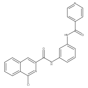 1-chloro-N-[3-(pyridine-4-amido)phenyl]isoquinoline-3-carboxamide结构式