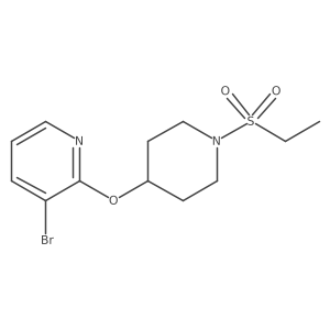 3-Bromo-2-((1-(ethylsulfonyl)piperidin-4-yl)oxy)pyridine Structure