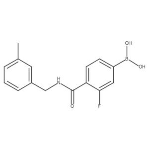(3-Fluoro-4-((3-methylbenzyl)carbamoyl)phenyl)boronic acid结构式