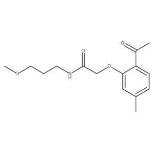 Acetamide, 2-(2-acetyl-5-methylphenoxy)-N-(3-methoxypropyl)- Structure