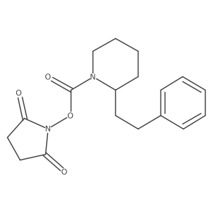 (2,5-Dioxopyrrolidin-1-yl) 2-(2-phenylethyl)piperidine-1-carboxylate Structure