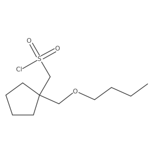 [1-(Butoxymethyl)cyclopentyl]methanesulfonyl chloride结构式