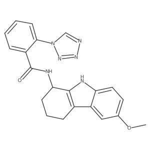 N-(6-methoxy-2,3,4,9-tetrahydro-1H-carbazol-1-yl)-2-(1H-tetrazol-1-yl)benzamide Structure