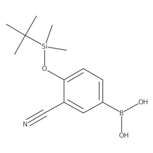 4-(Tert-butyldimethylsilanyloxy)-3-cyanophenylboronic acid Structure