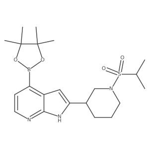 2-[1-[(1-Methylethyl)sulfonyl]-3-piperidinyl]-4-(4,4,5,5-tetramethyl-1,3,2-dioxaborolan-2-yl)-1H-pyrrolo[2,3-b]pyridine Structure