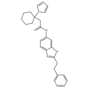 N-[2-(2-phenylethyl)-1H-benzimidazol-6-yl]-2-[4-(1H-pyrrol-1-yl)tetrahydro-2H-pyran-4-yl]acetamide Structure