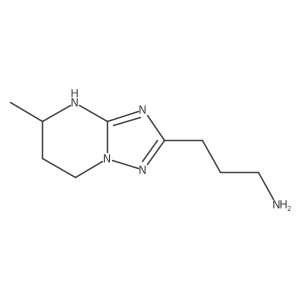 3-{5-methyl-4H,5H,6H,7H-[1,2,4]triazolo[1,5-a]pyrimidin-2-yl}propan-1-amine结构式