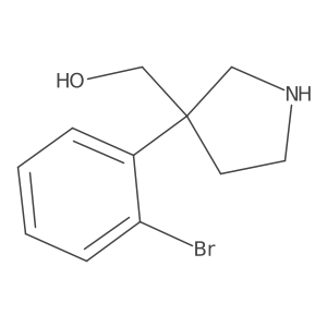 [3-(2-Bromophenyl)pyrrolidin-3-yl]methanol Structure