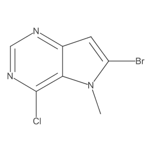 6-Bromo-4-chloro-5-methyl-5h-pyrrolo[3,2-d]pyrimidine结构式