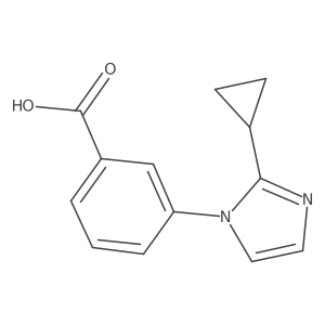 3-(2-cyclopropyl-1H-imidazol-1-yl)benzoic acid结构式
