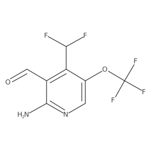 2-Amino-4-(difluoromethyl)-5-(trifluoromethoxy)nicotinaldehyde结构式