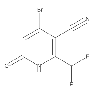 4-Bromo-3-cyano-2-(difluoromethyl)-6-hydroxypyridine Structure