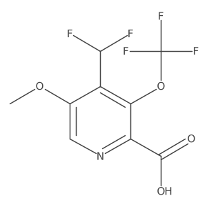 4-(Difluoromethyl)-5-methoxy-3-(trifluoromethoxy)picolinic acid结构式