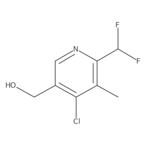 (4-Chloro-6-(difluoromethyl)-5-methylpyridin-3-yl)methanol Structure
