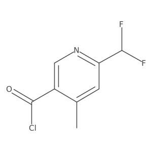 2-(Difluoromethyl)-4-methylpyridine-5-carbonyl chloride Structure