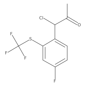 1-Chloro-1-(4-fluoro-2-(trifluoromethylthio)phenyl)propan-2-one Structure