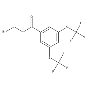 1-(3,5-Bis(trifluoromethylthio)phenyl)-3-bromopropan-1-one结构式