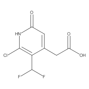 2-(2-Chloro-3-(difluoromethyl)-6-hydroxypyridin-4-yl)acetic acid Structure