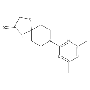 8-(4,6-Dimethylpyrimidin-2-yl)-1-oxa-4,8-diazaspiro[4.5]decan-3-one结构式