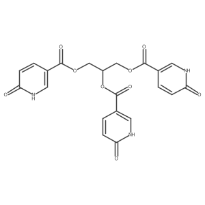 3-Pyridinecarboxylic acid, 1,6-dihydro-6-oxo-, 1,2,3-propanetriyl ester结构式