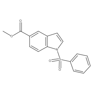 1-Benzenesulfonyl-1H-indole-5-carboxylic acid methyl ester结构式
