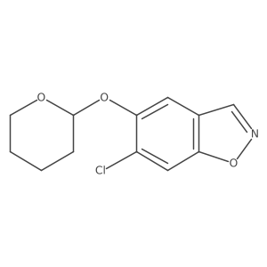 6-Chloro-5-[(tetrahydro-2H-pyran-2-yl)oxy]-1,2-benzisoxazole结构式