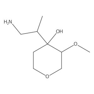 4-(1-Aminopropan-2-yl)-3-methoxyoxan-4-ol结构式