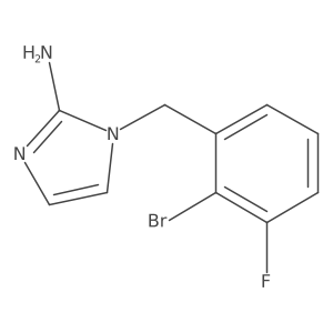 1-[(2-bromo-3-fluorophenyl)methyl]-1H-imidazol-2-amine Structure