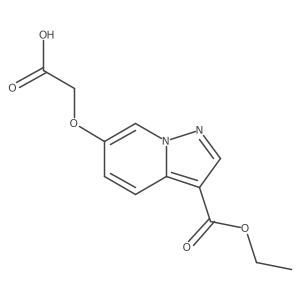 2-((3-(Ethoxycarbonyl)pyrazolo[1,5-a]pyridin-6-yl)oxy)acetic acid结构式