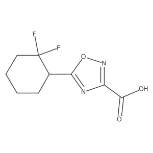 5-(2,2-Difluorocyclohexyl)-1,2,4-oxadiazole-3-carboxylic acid结构式