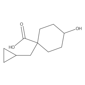 1-(Cyclopropylmethyl)-4-hydroxycyclohexane-1-carboxylic acid Structure