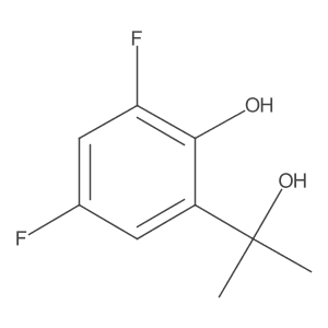 2,4-Difluoro-6-(2-hydroxypropan-2-yl)phenol结构式
