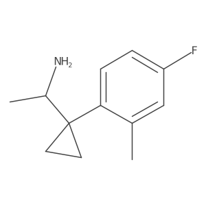 1-[1-(4-Fluoro-2-methylphenyl)cyclopropyl]ethan-1-amine Structure