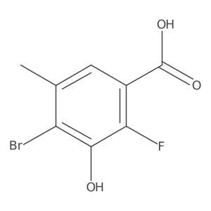 4-Bromo-2-fluoro-3-hydroxy-5-methylbenzoic acid Structure