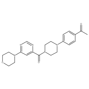 1-(4-(4-(6-Morpholinopyrimidine-4-carbonyl)piperazin-1-yl)phenyl)ethanone Structure