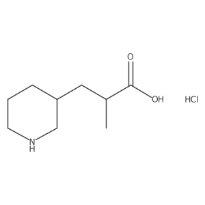 2-Methyl-3-(piperidin-3-yl)propanoic acid hydrochloride Structure