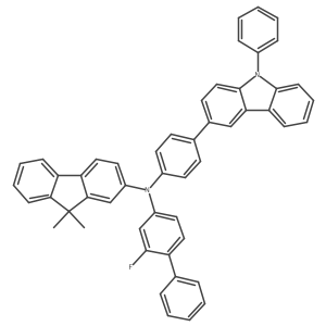 N-(3-fluoro-4-phenylphenyl)-9,9-dimethyl-N-[4-(9-phenylcarbazol-3-yl)phenyl]fluoren-2-amine结构式