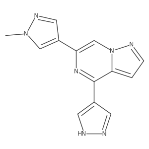 6-(1-Methyl-1h-pyrazol-4-yl)-4-(1h-pyrazol-4-yl)pyrazolo[1,5-a]pyrazine结构式